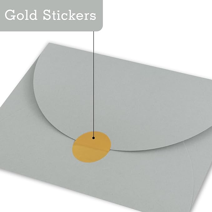 AZAZA 5x7 Invitation Envelopes 50 Pack Envelopes for 5x7 Cards Gray A7 Envelopes for Wedding Invitation,Blank Cards,Greeting Cards,Thank You Cards