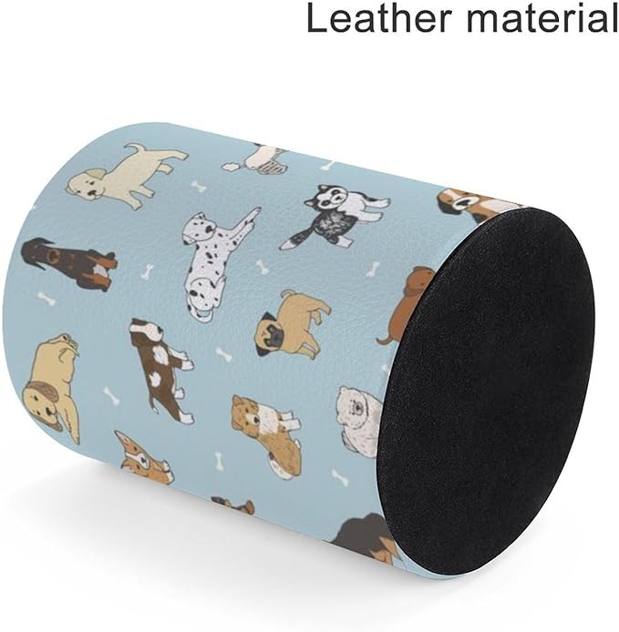 Cute Puppy Dog Pen Holder Pencil Organizer Cute Pencil Cup Desk Decor Makeup Brush Holder PU Multifunctional Office Suppliesfor Home Classroom School