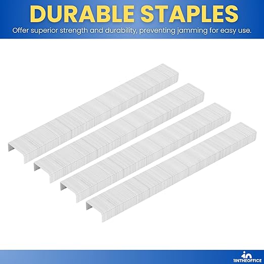 1InTheOffice Standard Staples, Staples for Stapler, Replacement Staples Refill, 1/4" Leg Length, 25000 Staples/Box