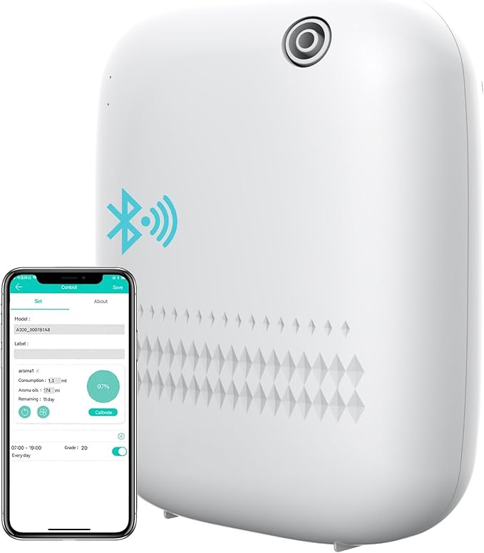 Upgraded Scent Air Machine for Home Cover Up to 2000 sq.ft, Hotel and Commercial Use Essential Oil Diffuser 400ML, Waterless Cold Air Diffuser for Home, Office