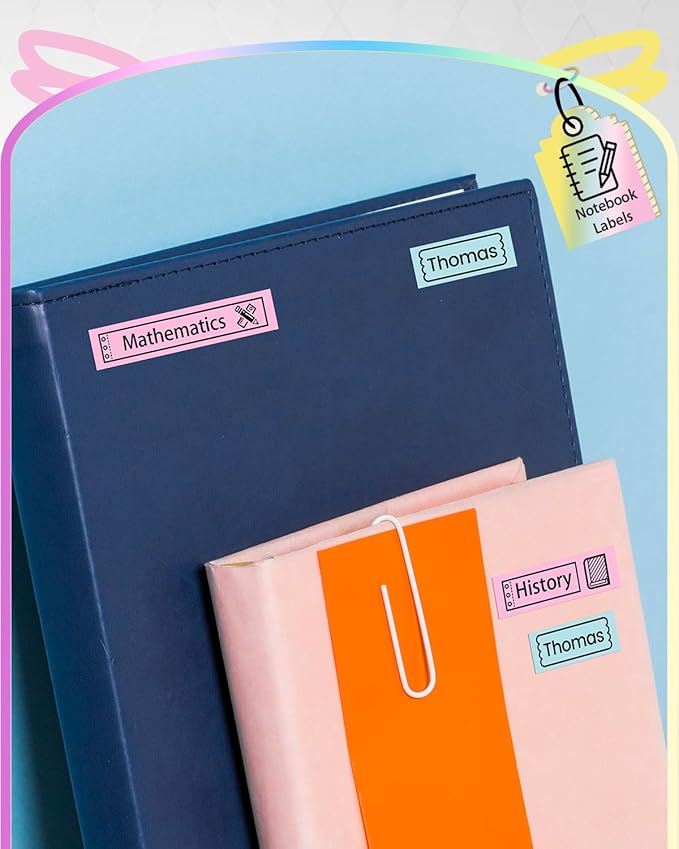 Anycolor 6-Pack Compatible with Dymo D1 Label Tape 12mm 0.47" D1 Label Maker Refills Work with DYMO LabelManager 160 280 420P COLORPOP Labeler