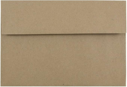 JAM PAPER A10 Premium Invitation Envelopes - 6 x 9 1/2 - Brown Kraft Paper Bag - Bulk 500/Box