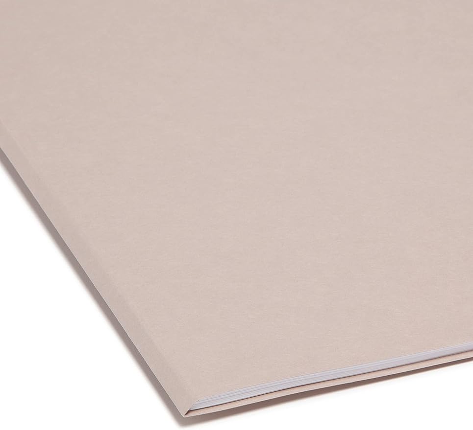 Smead File Folder, Reinforced 1/3-Cut Tab, Legal Size, Gray, 100 per Box (17334)