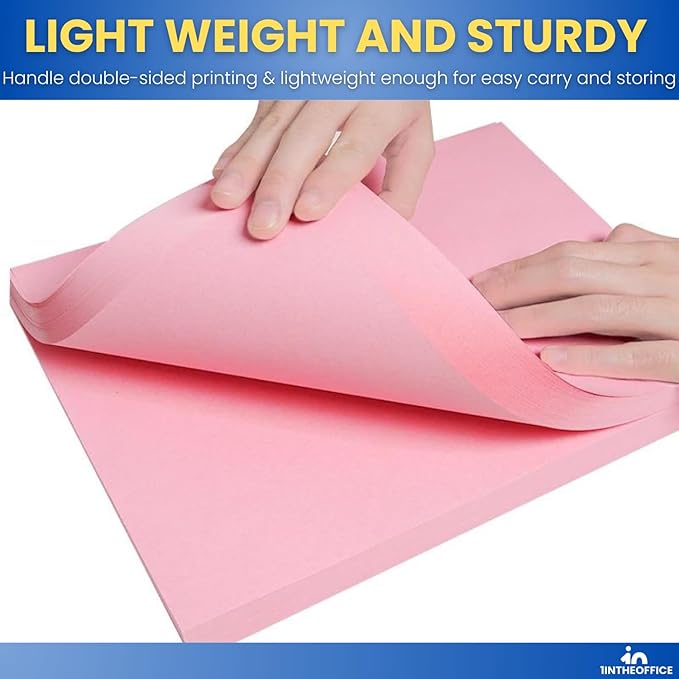 1InTheOffice Pink Copy Paper, Colored Printer Paper, Copy Paper for Printer, 8.5" x 11", Letter Size, 20 lb Density, 500 Pack