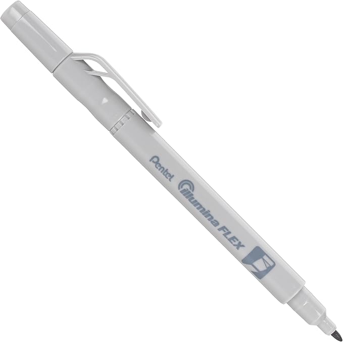 Pentel Illumina Flex Twin Tip Highlighter, Dual-Tip Marker Highlighter, Flex Tip and Chisel, 8 Asstorted Pastel Ink Colors, Pack of 8 (SLW11P-8E)