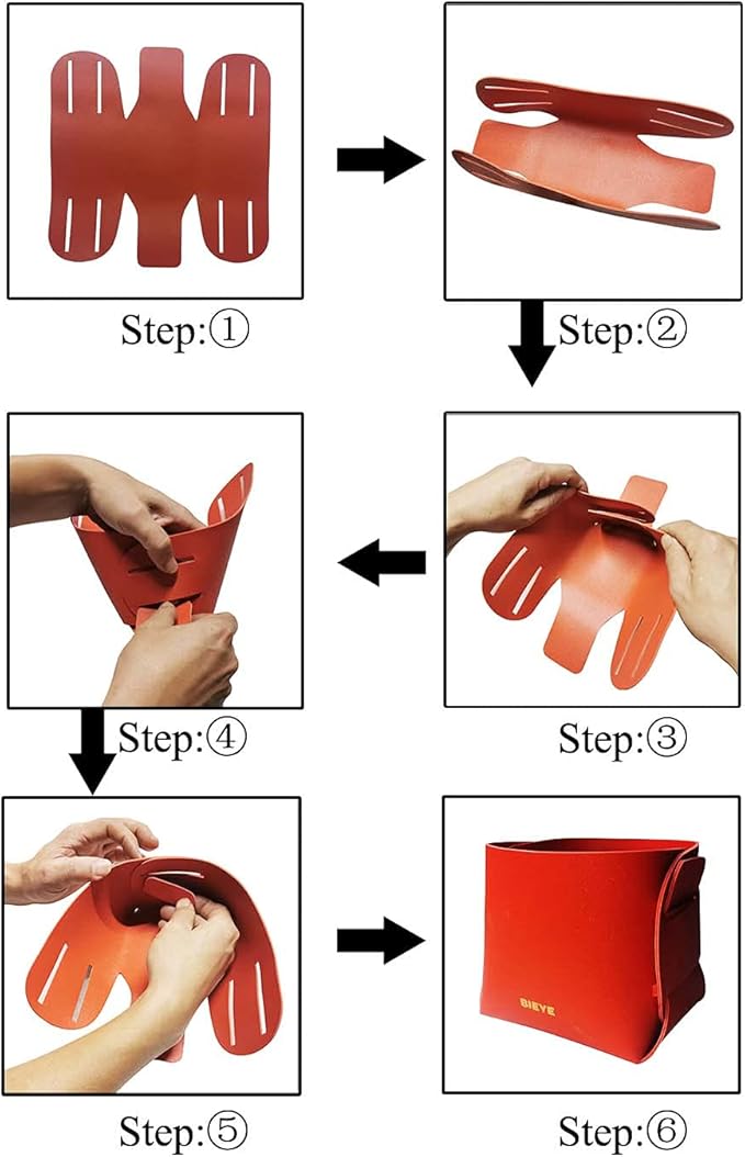 Bieye LSB007 Collapsible Leather Storage Bin Decorative Desk Organizer for Jewelry Makeup Pen Pencil Glasses Remote Controller Storage (Sapphire Blue, 4" WX4 LX4 H)