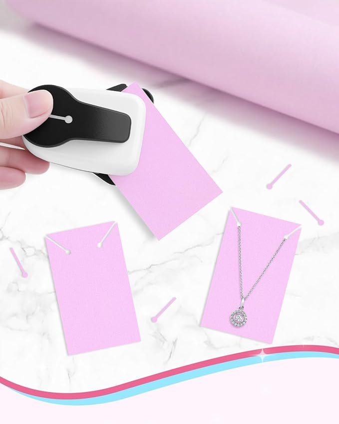 UCEC Corner Necklace Card Punch, Corner Paper Punch Necklace Hole Puncher for Cards, Necklace Hanging Card Hole Punch for Selling & Displaying Jewelry to DIY