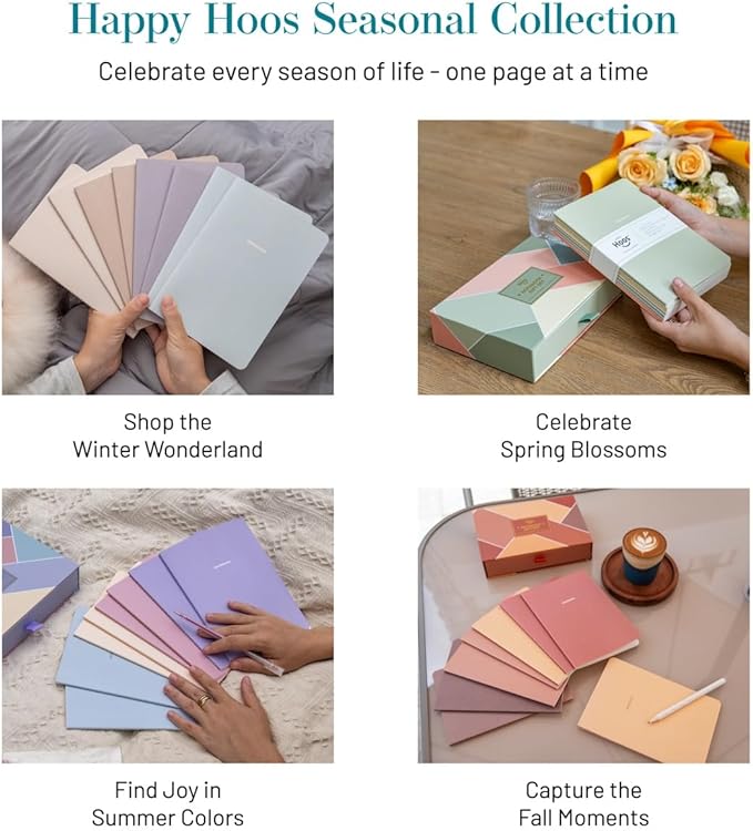 Notebook Journal (8 Pack), A5, 5.5 x 8 in, Cute Soft Paper Cover Notebook Set, Thin Writing Journal for Travel, Meditation, Wedding and Dream Journals, Lightweight Lined Paper Diary, 60