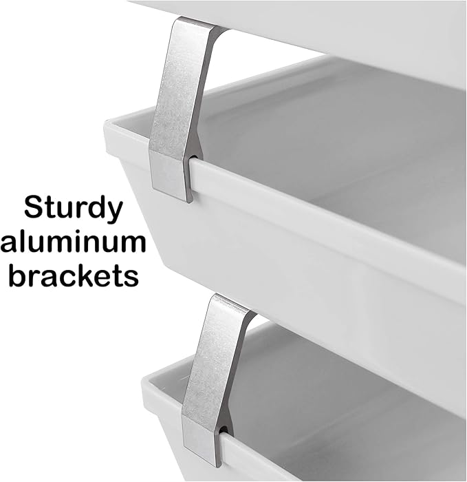 Acrimet Facility 4 Tier Letter Tray, Side Load, Letter Size/A4, Desktop File Organizer, Plastic (White Color)