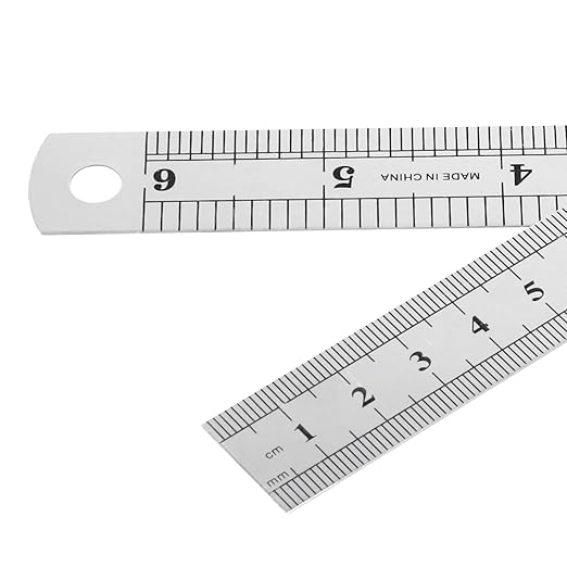 30 PCS 6 Inch Stainless Steel Ruler Bulk, Straight Edge Metal Rulers with Inch and Metric Scale Measuring Tool for Measuring