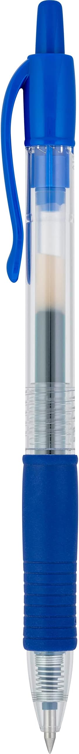 Pilot G2 Retractable Rollerball Gel Pens, Ultra Fine Point, 0.38mm, Blue Ink, 6 Count