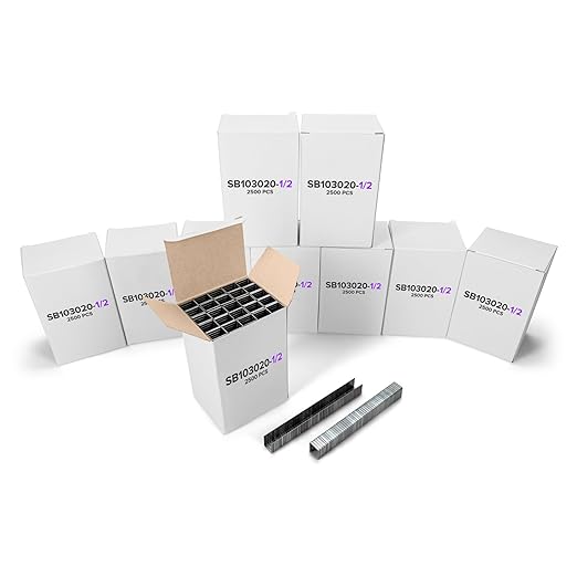 IDL Packaging Heavy Duty Stainless Staples - 1/2" x 1/2" x 0.128" (10 Boxes, 25000 pcs) - High-Tensile Stainless Steel for Pneumatic Stapling Plier SP50-10B-A