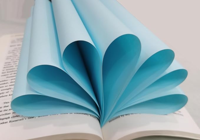 Light Blue Copy Print Paper 8.5X11 Inches,100 Sheets Rainbow A4 Printer Paper 70GSM Colored Origami Paper for Cutting DIY Kids Art Craft