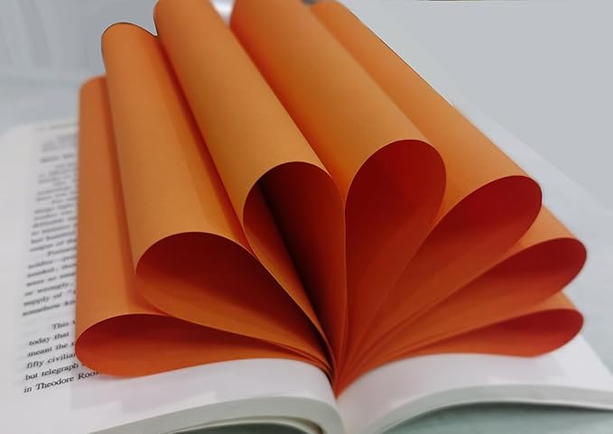 Tangerine Copy Print Paper 8.5X11 Inches,100 Sheets Rainbow A4 Printer Paper 70GSM Colored Origami Paper for Cutting DIY Kids Art Craft
