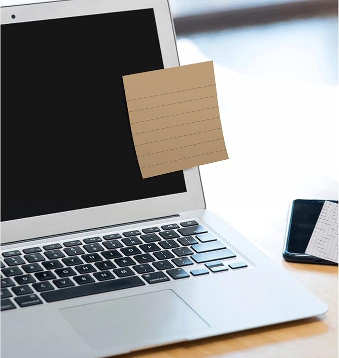 NatureTouch Sticky Notes 12 Packs, 3 x 3 Inches Adhesive Self-Stick Notes in Eye Protection Paper, Multiple Designs of Memo Pads for Reminders, Office, Home, School, Meeting, 80 Sheets/Pad