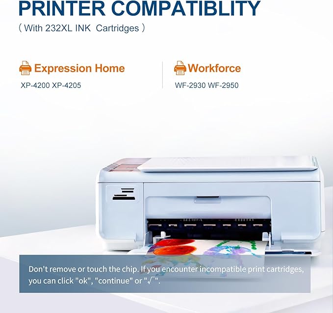 232XL Black Ink Cartridges Remanufactured for Epson 232XL Ink Cartridges Combo Pack for Expression Home XP-4200 XP-4205 Workforce WF-2930 WF-2950 XP4200 WF2950 Printer (2 Black)