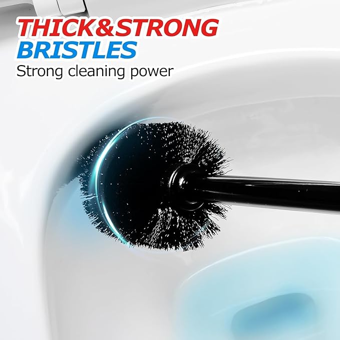 4Pack 3 in 1 Toilet Brush and Plunger Set,Toilet Bowl Brush Plunger Set,Toilet Brush Plunger Combo,Cleaning Brush,Cleaning Supplies, Crevice Cleaning Brush, Bathroom Cleaning Tools