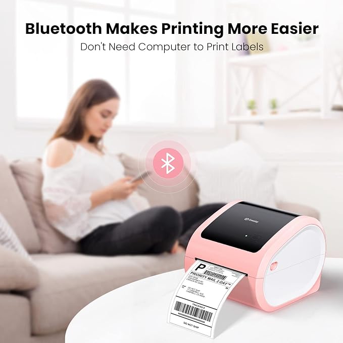 Shipping Label Printer 4x6 - Thermal Label Printer for Small Business, Shipping Packages, Home, Office, Compatible with USPS, Shopify, Amazon, Tiktok