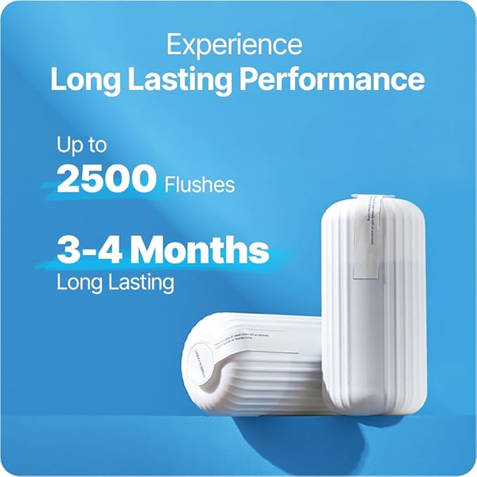 Fresh & Fresh Automatic Toilet Bowl Cleaners (Sky Blue) - 6 Bottles(UPTO 2500 FLUSHES/Bottle), Commercial and Residential Toilet Cleaner 3-4 MONTH Lasting Toilet Bowl Cleaner Bottle