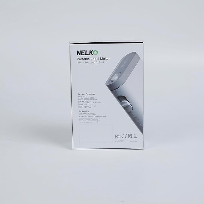 Nelko Label Maker Machine with Tape, P21 Bluetooth Label Printer, Wireless Mini Label Makers with Multiple Templates for School Office Home, Black