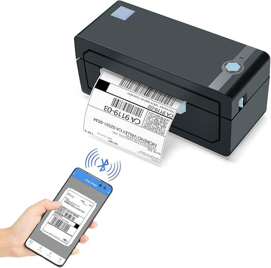 JADENS Bluetooth Thermal Shipping Label Printer – Wireless 4x6 Shipping Label Printer, Compatible with Android&iPhone and Windows, Widely Used for Ebay, Amazon, Shopify, Etsy, USPS