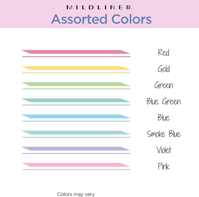 Zebra Pen Mildliner Dual-Tip Highlighters, Broad and Fine Tips, Ideal for Bible Highlighting, No Bleed, School Supplies and Teacher Supplies, Assorted Soft Hue Ink Colors, 8-Pack (78108)