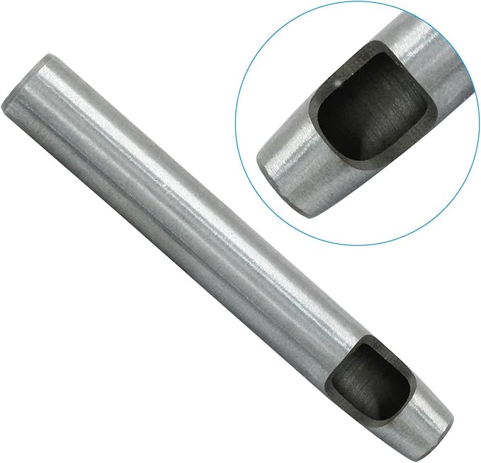 Litoexpe Eyelet Hole Punch Die Tool, 10mm Grommet Setter Hollow Punch (Includes Base & Ram) for Leather Craft Clothing Handbag Fabric Curtain DIY