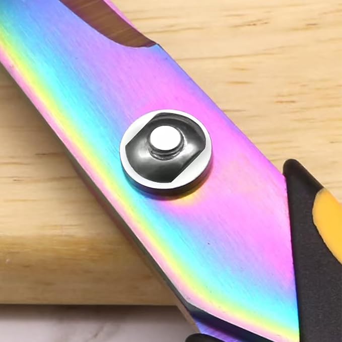 Scissors All Purpose, 9.5 Inch Premium Stainless Steel Scissors Heavy Duty Titanium Coating Sewing Fabric Scissor Cutting Fabric Leather, Hand Cutting Tools for Office, Home, School, Sewing and Crafts