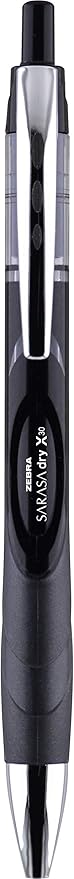 Zebra Pen Sarasa Dry X30 Retractable Gel Pen, Medium Point, 0.7mm, Black Ink, 12-Pack