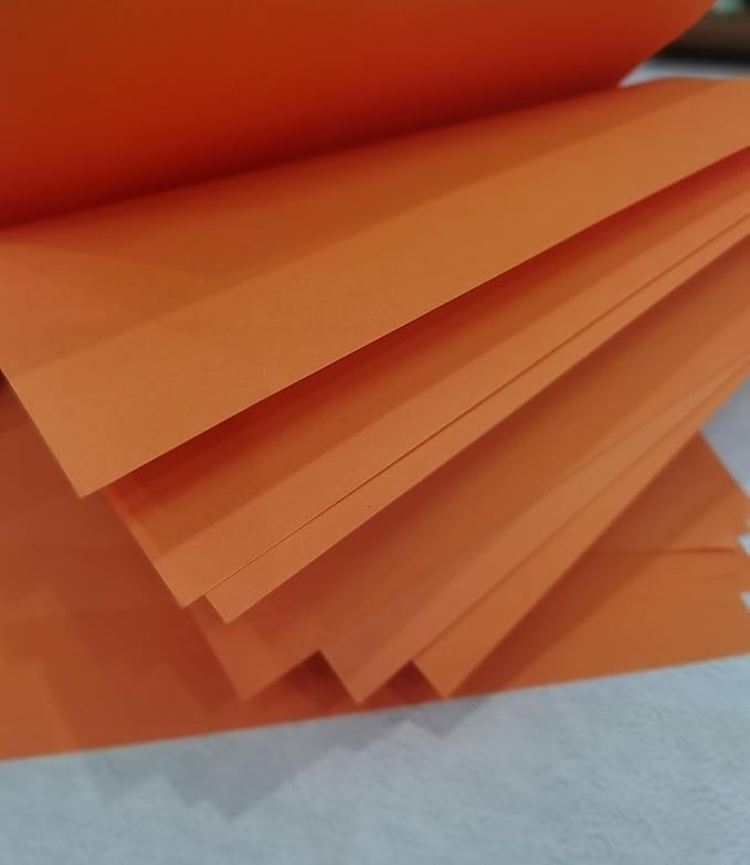 Tangerine Copy Print Paper 8.5X11 Inches,100 Sheets Rainbow A4 Printer Paper 70GSM Colored Origami Paper for Cutting DIY Kids Art Craft