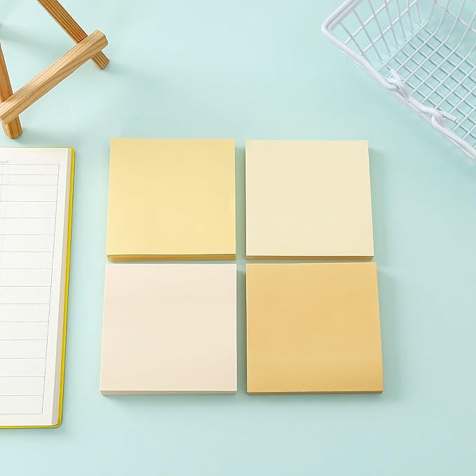 BAYTORY 640 Sheets Pop Paper Up Sticky Notes, 3 x 3 Inches, Self-Sticky Note Pads, Yellow Gradient Sticky Pads, Memo Pads for School Office Home Desk Accessories (Yellow Series)