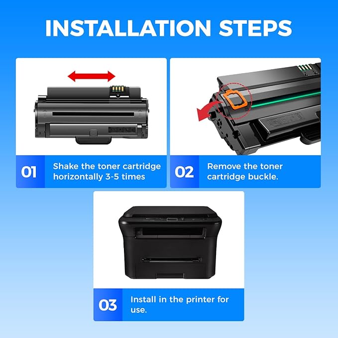 KingKJ 3J11D 1130 Black Toner Cartridge 2-Pack High-Yield Replacement for Dell 3J11D 1130 1133 1135 Toner Compatible with Dell 1130 1130N 1133 1135N Laser Printer Ink All-in-One Copier（2,500 Pages）