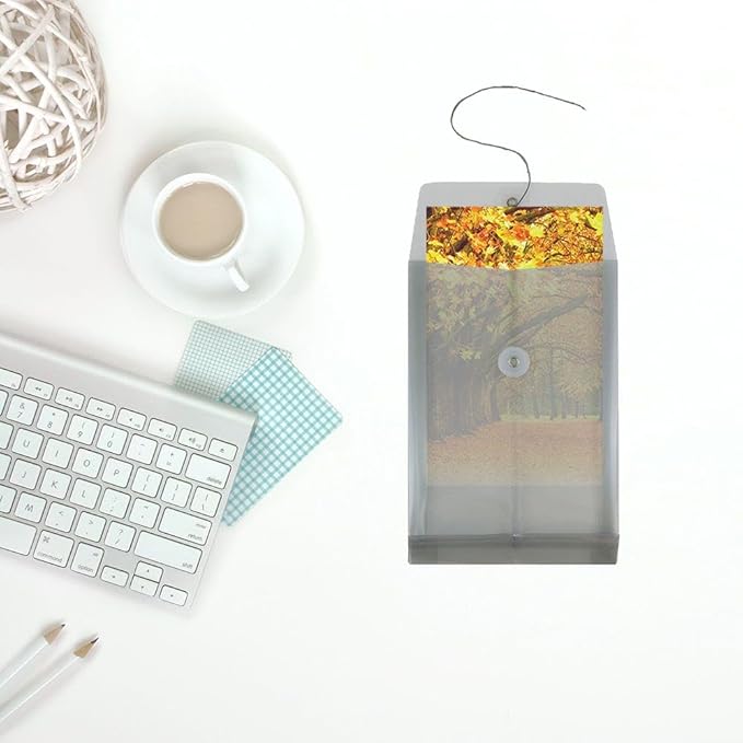 JAM PAPER Plastic Envelopes with Button & String Tie Closure - 6 1/4 x 9 1/4 - Smoke Grey - 3/Pack