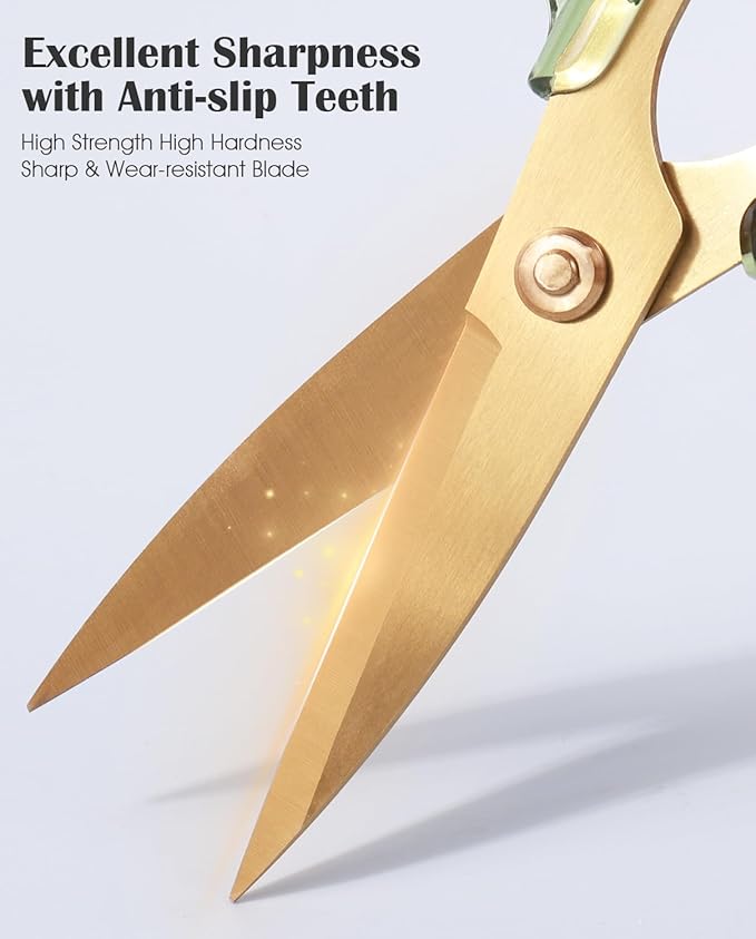 Kitchen Shears Scissors&Sharp Scissors, ARCHIKING 8.0inch Cooking Scissor-Meat and Poultry Shears, Dishwasher Safe, Acrylic Handel Scissors All Purpose Stainless Steel Utility Scissor