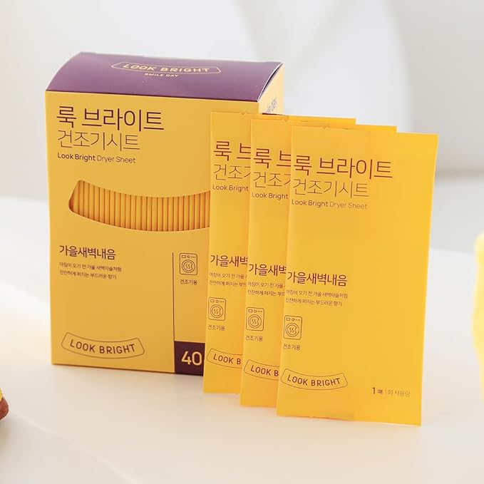 Generic LOOK BRIGHT Fabric Softner Dryer Sheet, Wet-type Sheet, Long-lasting Fragrance, Luxurious Premium Scent, Anti-static Function (Spring Soap Scent)
