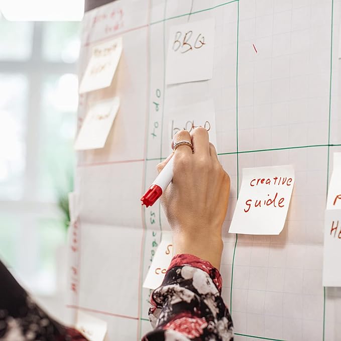 NatureTouch Sticky Notes 6 Packs, 3 x 3 Inches Adhesive Self-Stick Notes in Eye Protection Paper, Multiple Designs of Memo Pads for Reminders, Office, Home, School, Meeting, 80 Sheets/Pad，White