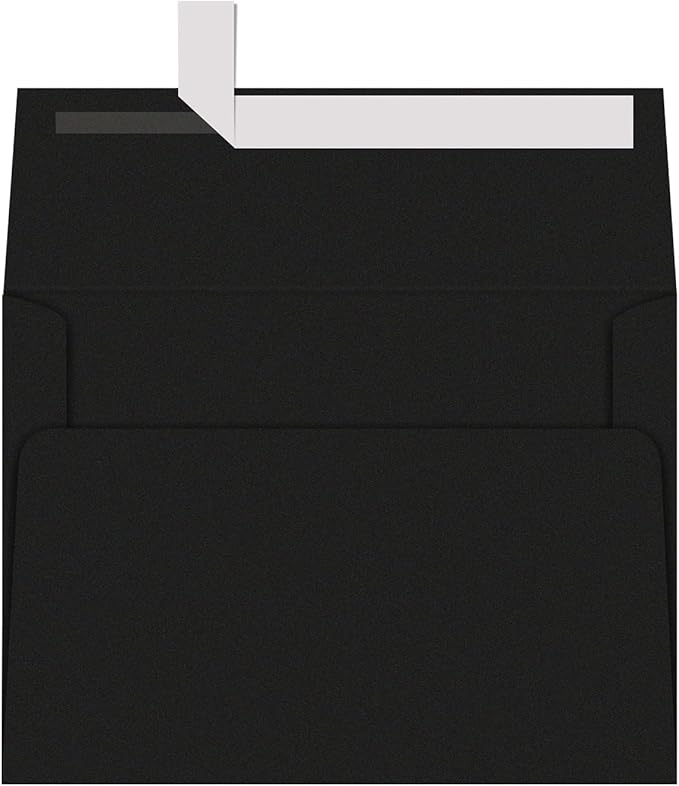 100 Pack A2 Black Envelopes Self Sealing Adhesive Perfect for Weddings, RSVP, Invitations, Baby Shower,Greeting Cards,Announcements, Thank You Notes| A2(4.375 x5.75 Inches)