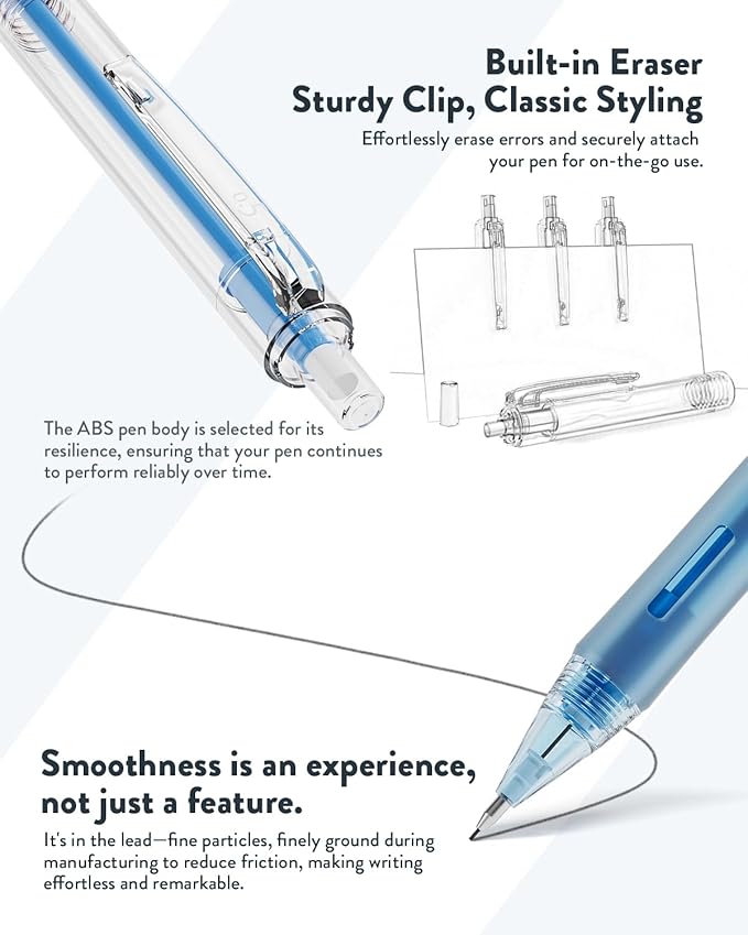 Four Candies Mechanical Pencil Set with Case, 3PCS Aesthetic Mechanical Pencils 0.5 mm with 360PCS HB Lead Refills, 12PCS Erasers, Cute Mechanical Pencils for Writing, Drawing and Sketching