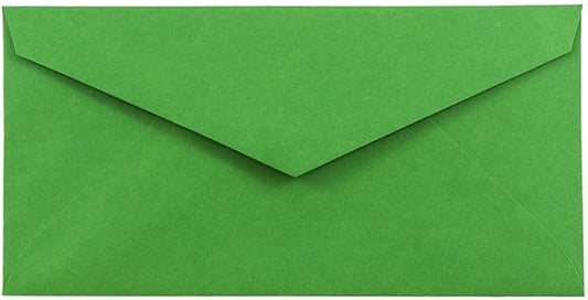 JAM PAPER Monarch Colored Envelopes - 3 7/8 x 7 1/2 - Green Recycled - 100/Pack