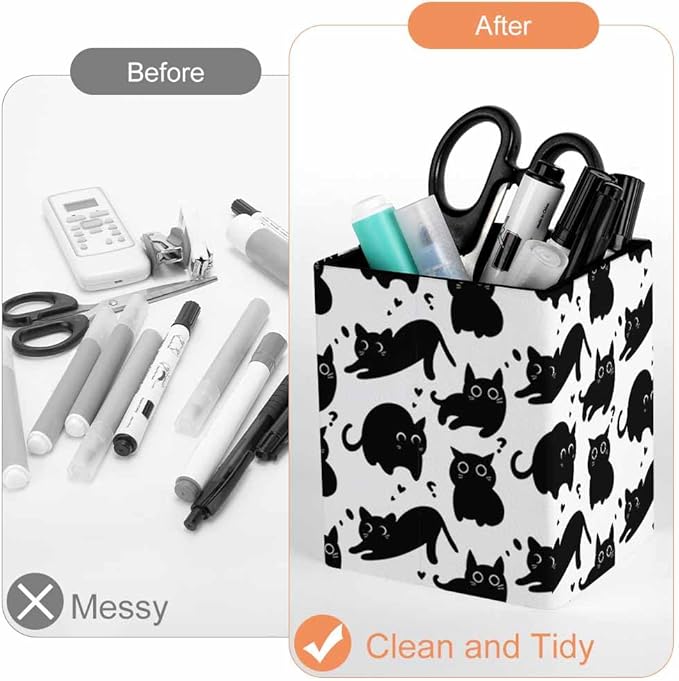 Custom Pen Holder for Desk Add Your Picture Logo Text Personalized Desk Pen Holder Office Pen Organizer Control Storage Box Desk Organizer Makeup Brush Holder for Home (Square pen holder)