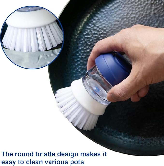 CELOX Dish Scrubber with Soap Dispenser for Pots, Dishes, Bowls