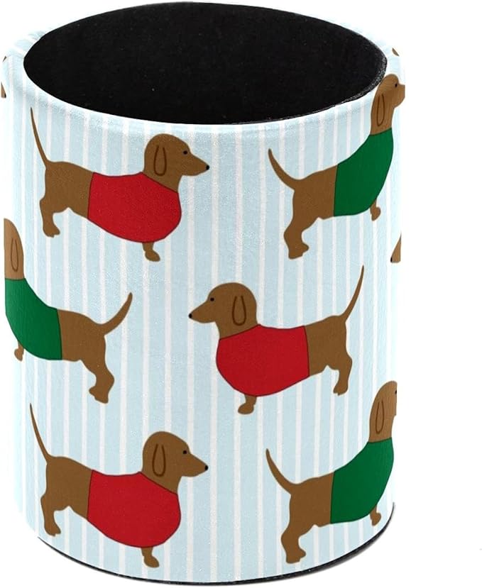 Pen Holder for Desk, Dachshund Dog Pencil Holder Pen Cup Marker Holder Makeup Brush Holders, Desk Accessories & Workspace Organizers for Home, School & Office