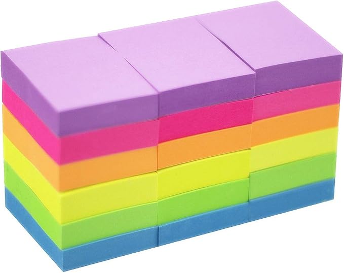 Early Buy Sticky Notes 1.5 x 2 Inch, 36 Pads Bulk, 100 Sheets per Pad - 6 Assorted Bright Colors, Neon Tones