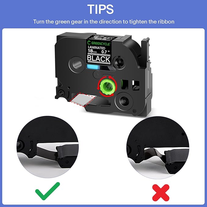 GREENCYCLE 3 Pack Compatible for Ptouch TZe-345 Aze-345 TZ-345 AZE Tape 18mm 0.7''Laminated White on Black Laminated Label Tape for PT-2730 PTD400AD PT-D450 PTD600 PTP700 PTP710BT Label Maker