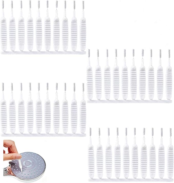 Gap Hole Anti-Clogging Cleaning Brush, 2025 Upgrade Shower Head Brush Shower Head Cleaning Brush Shower Head Cleaner Tool Multifunctional Shower Head Cleaning Brushes for Household Bathroom (40Pack)