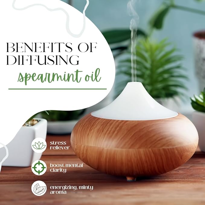 Spearmint Essential Oil - 32 fl oz - 100% Pure Essential Oil - Aluminum Bottle - Greenhealth