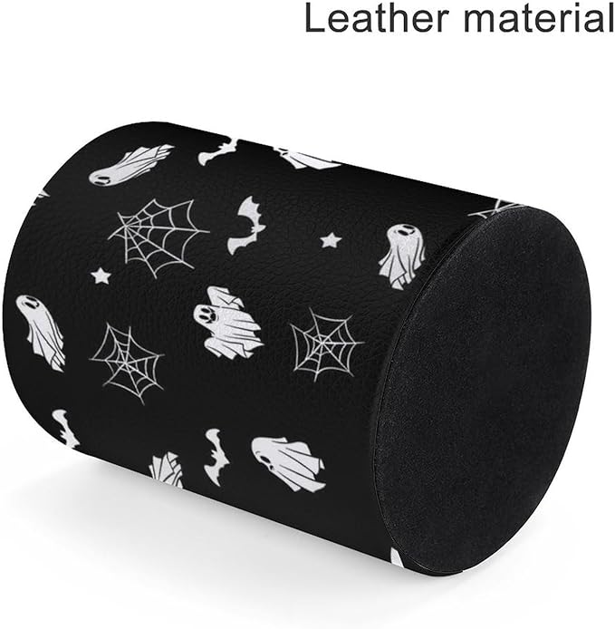 Halloween Spider Web Ghost Pen Holder Pencil Organizer Cute Pencil Cup Desk Decor Makeup Brush Holder PU Multifunctional Office Suppliesfor Home Classroom School