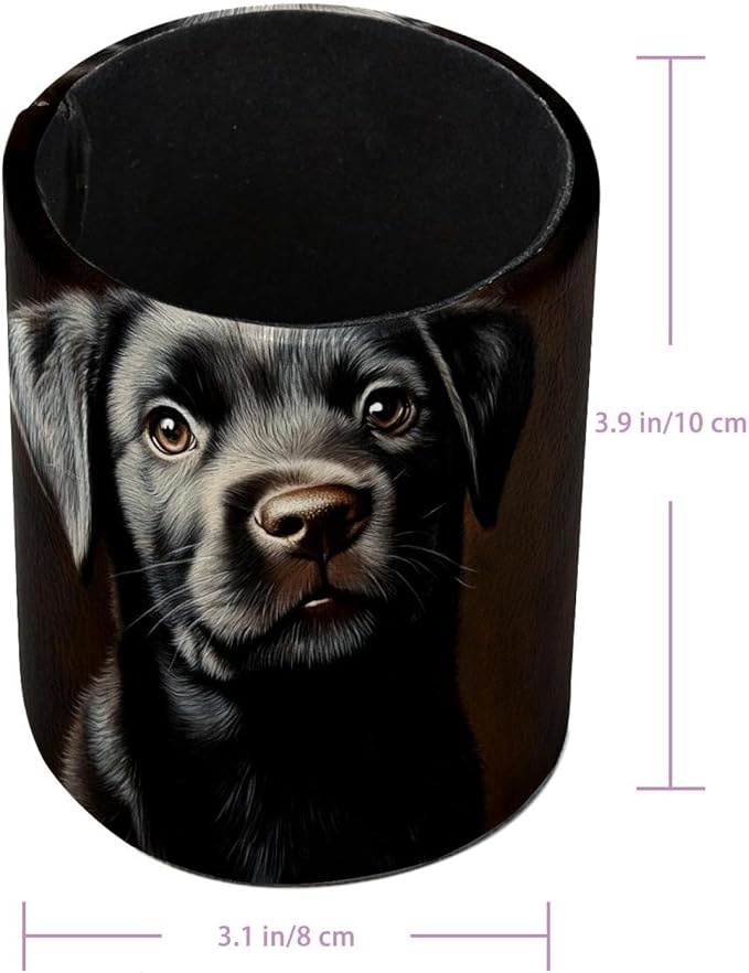 Pen Holder Cup for Desk, Labrador Puppy (3) Pencil Cup Holder for Desk Office Pen Organizer