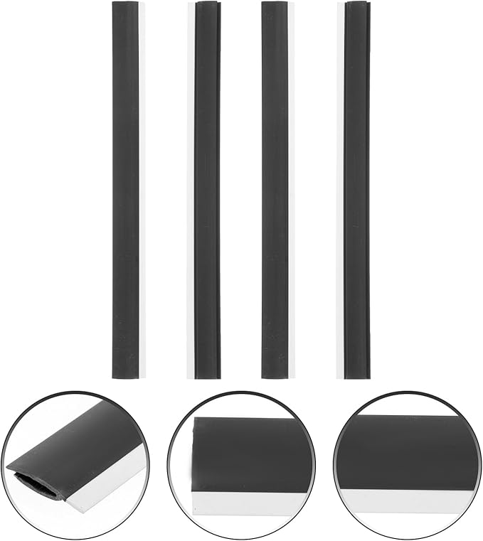 Uonlytech 4pcs Dustpan Rubber Lip Dustpan Rubber Edge Replacement Lip for Dustpan Rubber Lip for Dustpan Dustpan Edge Dustpan Repair Finishing Garbage Shovel Rubber Strip Scrub