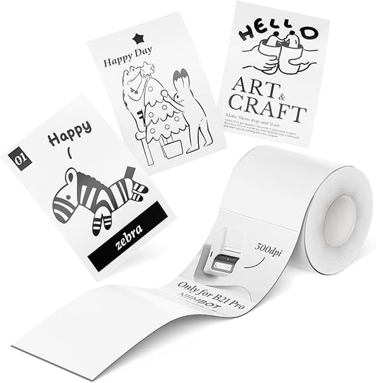 NIIMBOT Photo Papers Only for B21 Pro 300DPI Label Maker, Thermal Picture Labels Good Idea to Print Photos, Beauty Memories, Note,List (2.13''x3.15''-54x80mm)